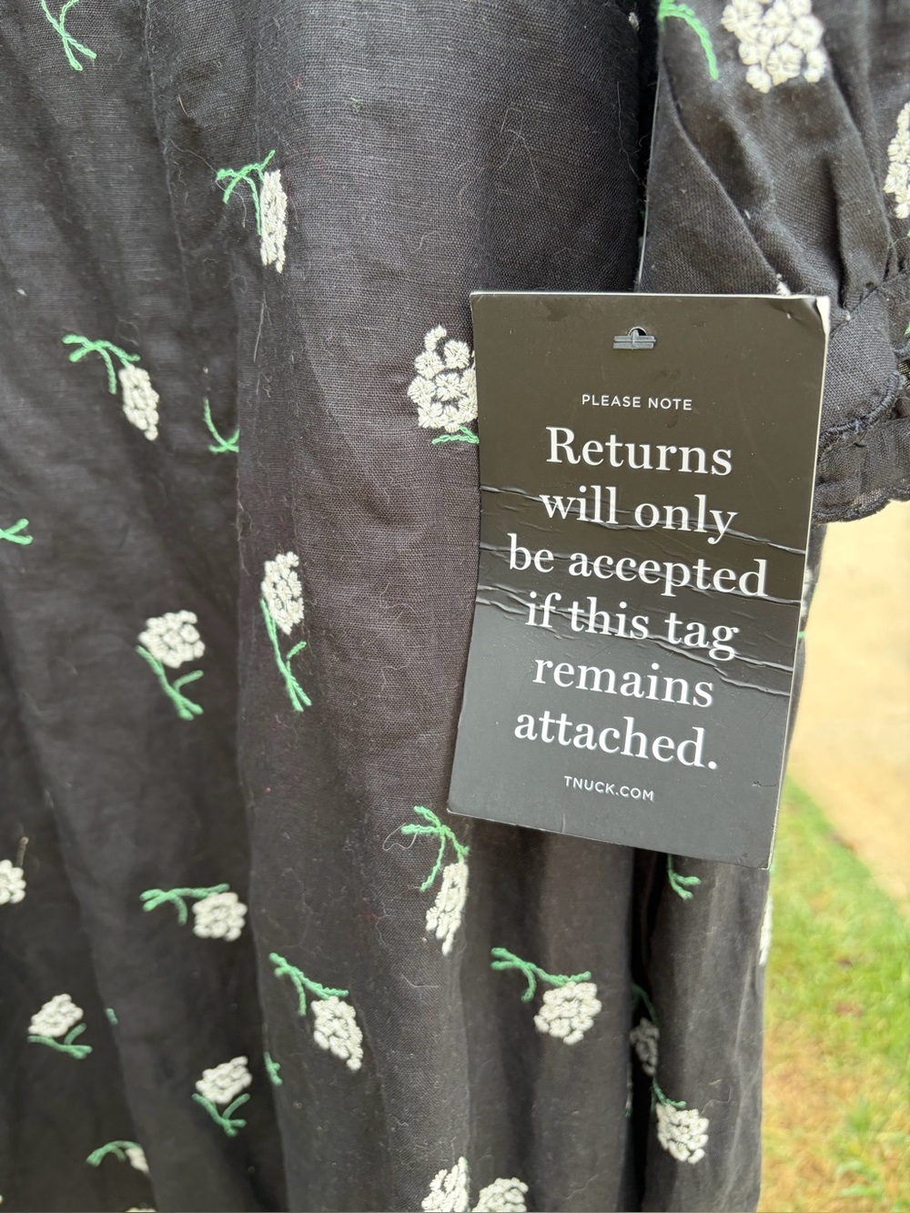 NEW Tuckernuck Black Baby's Breath Serena Mini Dress XL NWT Linen-Cotton - Picture 10 of 11